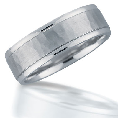 Hammered womans wedding bands
