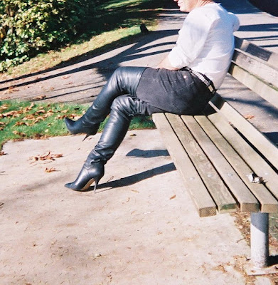 man in high heel boots