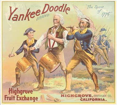 Yankee Doodle brand fruit label