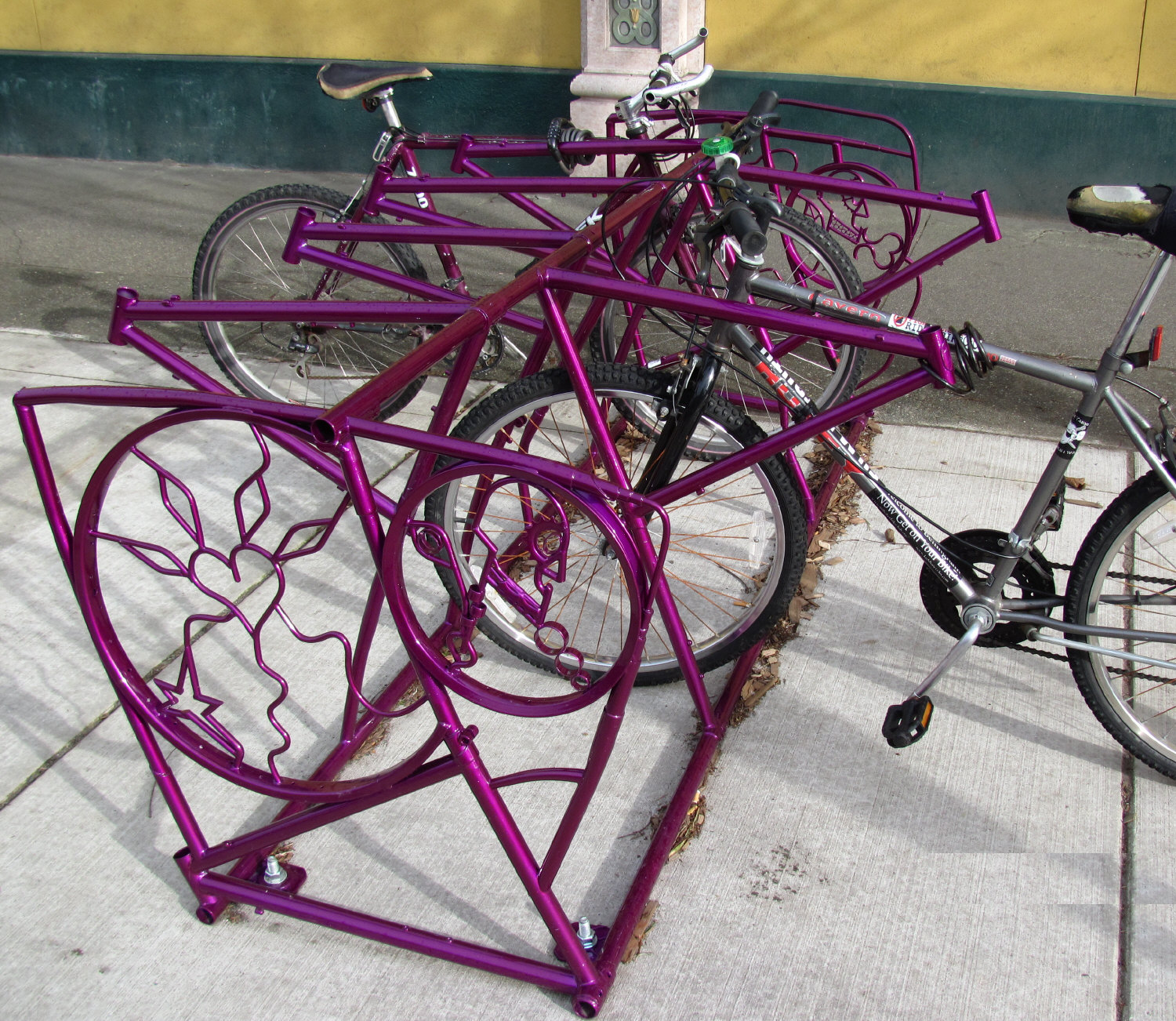 Editorials from Theslowlane Fancy new bike rack made from old bike parts at downtown Bellingham Editorials from Theslowlane Fancy new bike rack made from old bike parts at downtown Bellingham