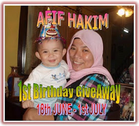 Afif Hakim 1st Birthday Giveaway