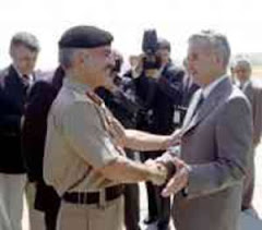 Nicolae Ceausescu in Iordania impreuna cu regele Hussein 1982