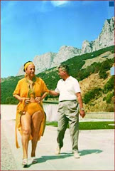 Elena si Nicolae Ceausescu la plimbare