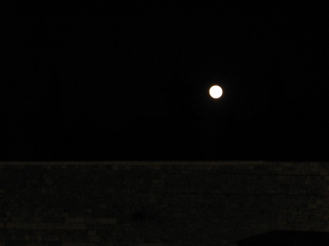 Full Moon (dec 23,2007) Over West Wall Jerusalem