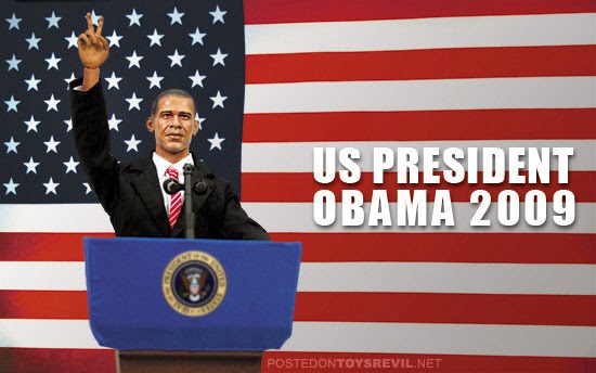1//6 Scale DID Action Figrues Blue Neck Tie Obama
