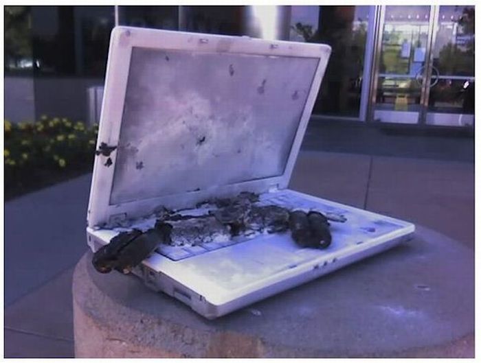 Trashed Notebook Incríveis fotos de Notebooks destruídos - Zona de Testes