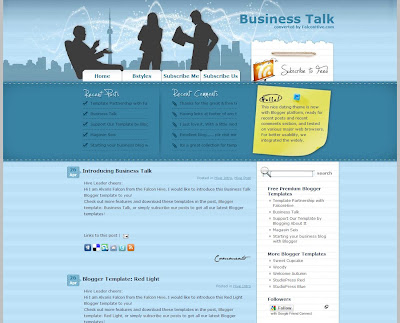 Business talk blogger template