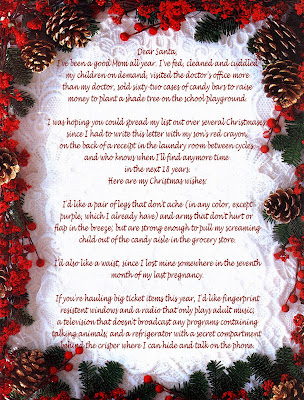 Craftymumz Creations: MOM'S LETTER TO SANTA to share