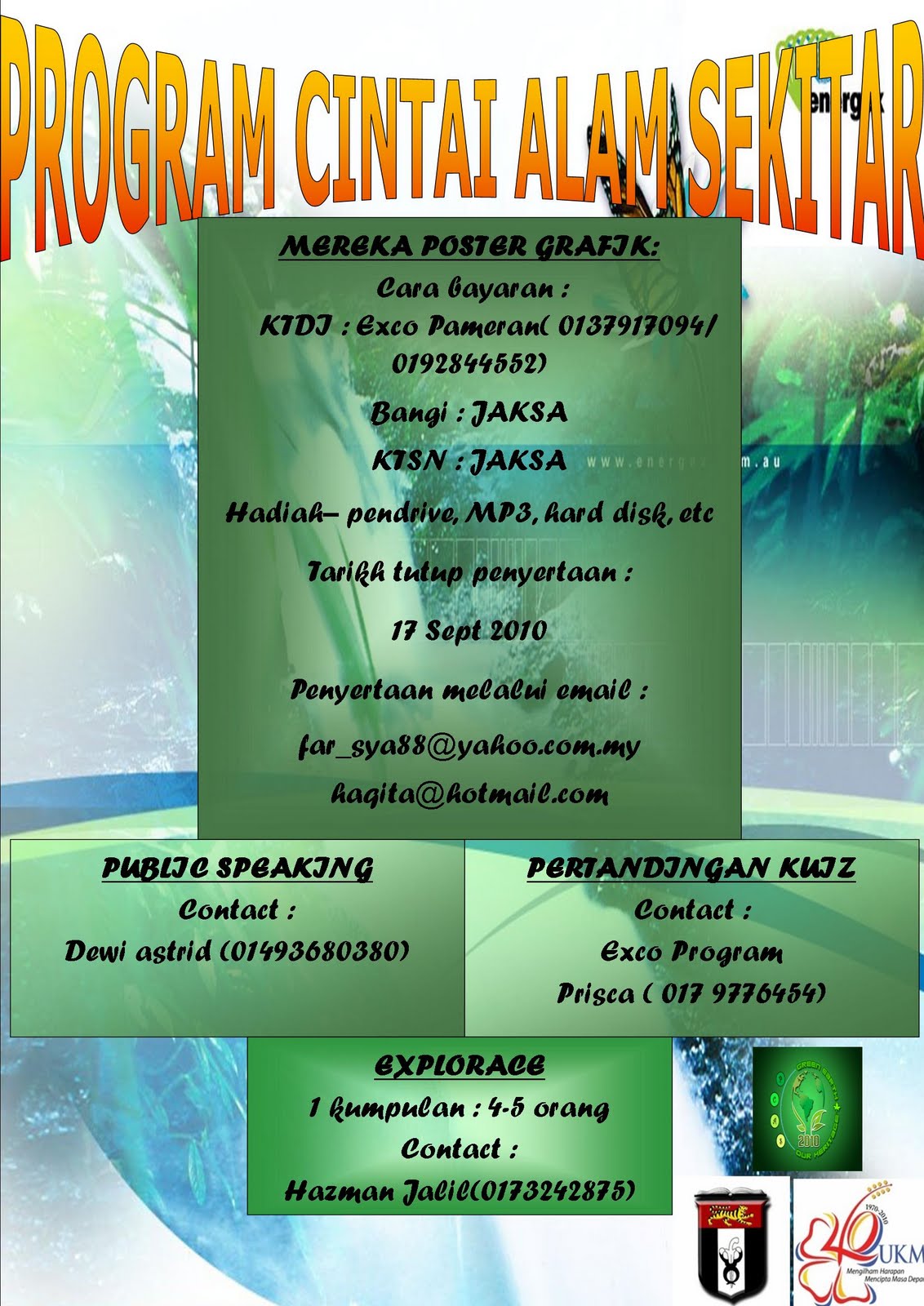 Lukisan Poster Sayangi Alam Sekitar Cikimm Com