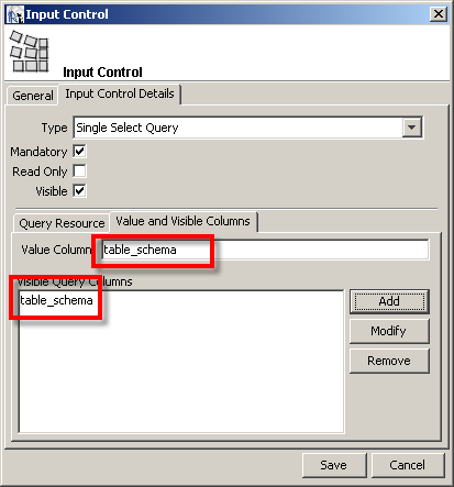 jasper reports input control columns