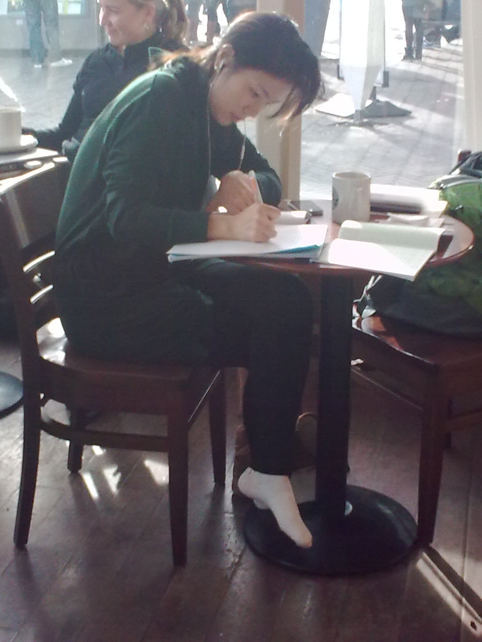 The White Socks Collection Project: candid white socks in the Starbucks ...