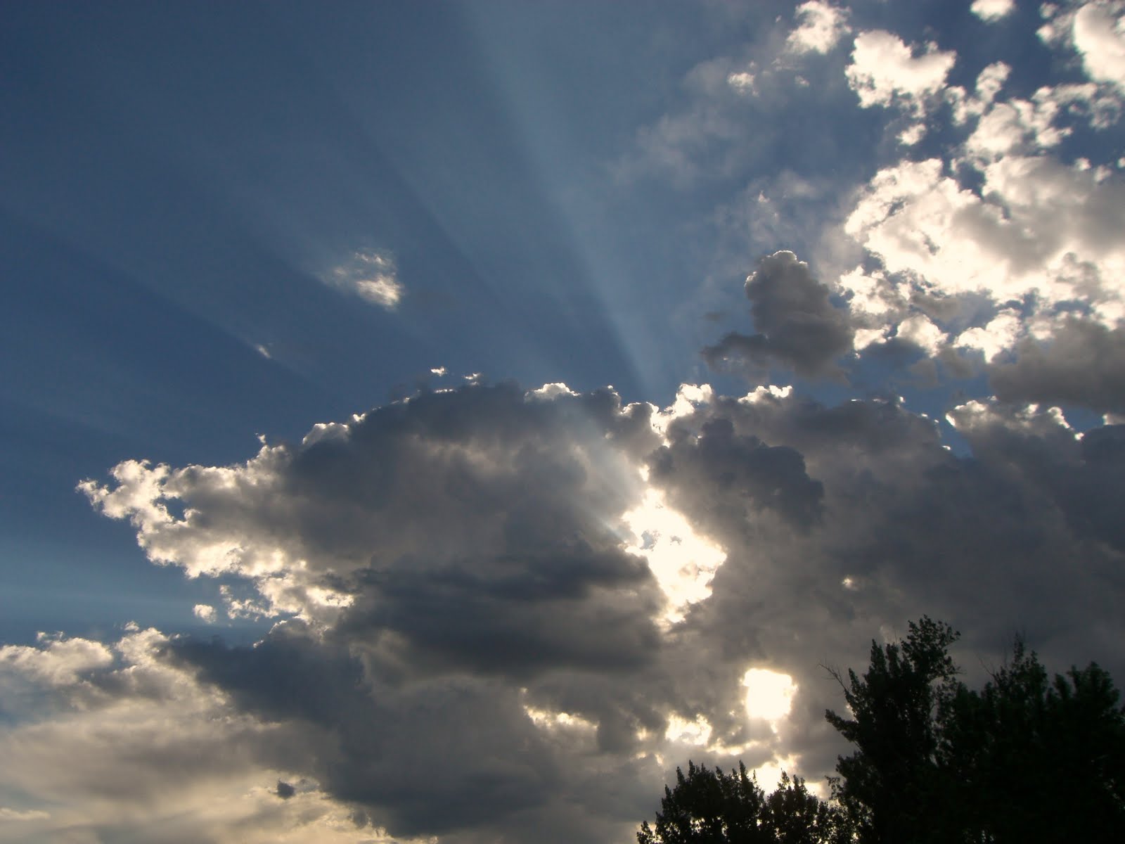 Nancy's Arts & Crafts Sunbeams through Clouds and Bob Ross Teaching