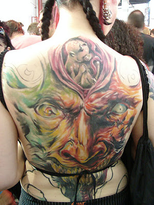 apanese Tattoo - Full Color Upper Or Lower Back Tattoo Art Design