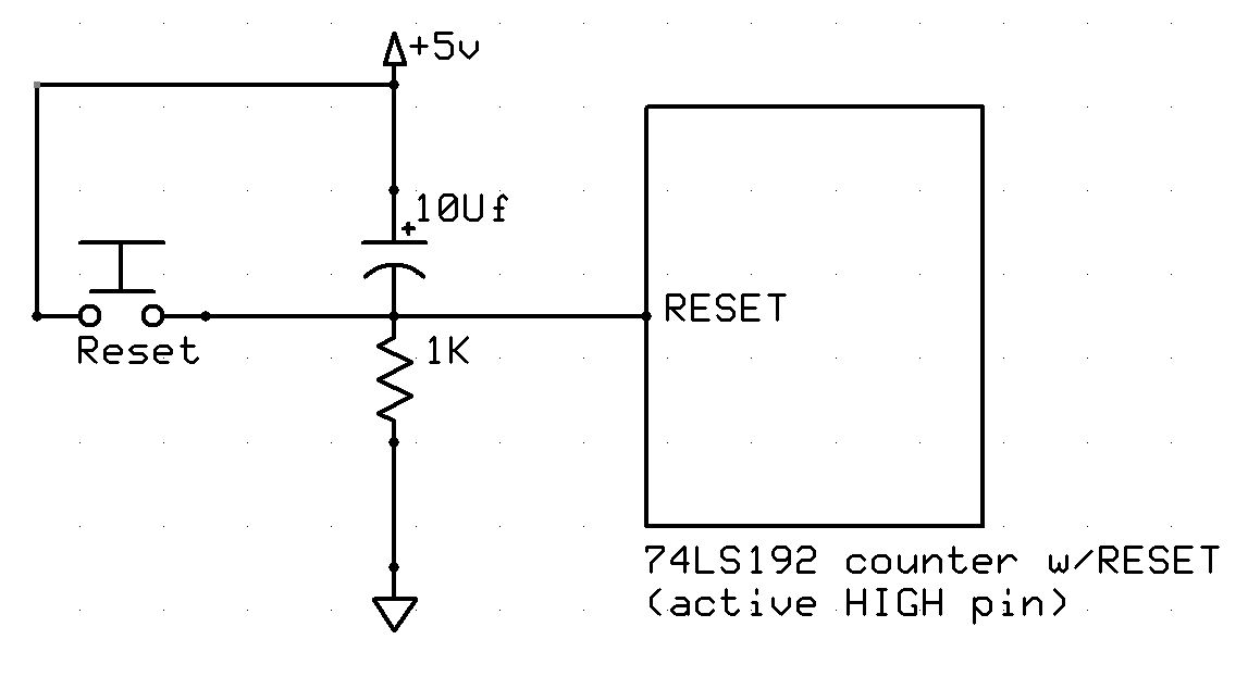 Reset Circuit Picaxe Diagram