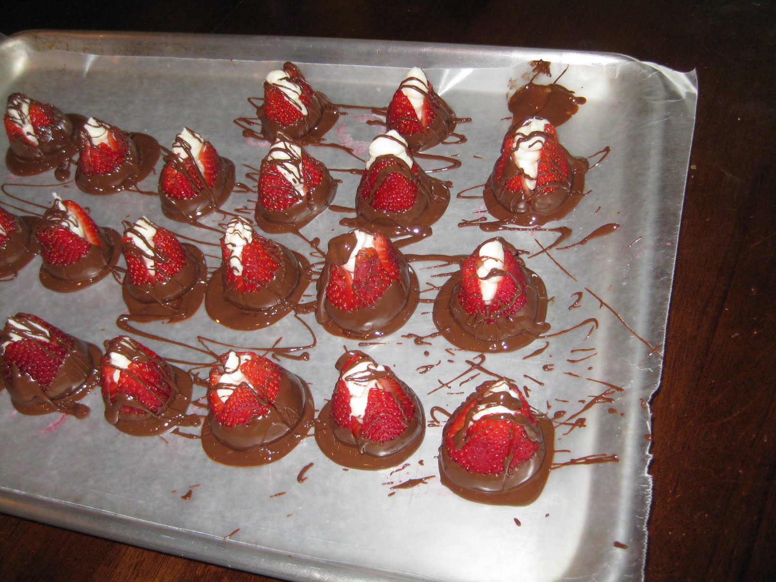 Kerstin's Kitchen Cheesecake Filled Chocolate Dipped Strawberries