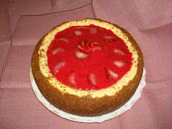 New York-Style Cheesecake with Strawberry Glaze