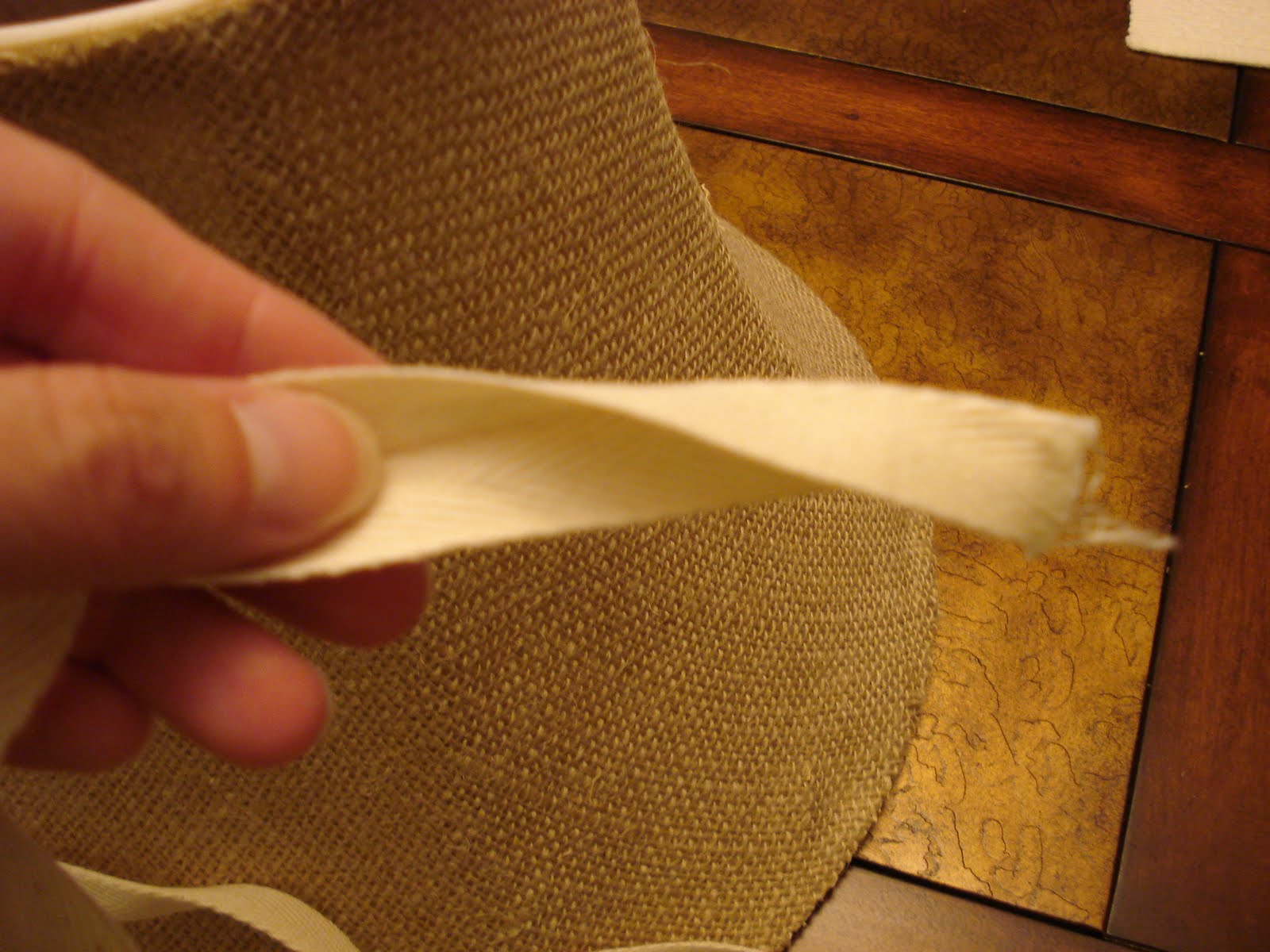 Chestnut Sparrow Burlap Covered Lampshade Tutorial