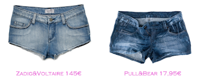 Shorts y bermudas: Zadig&Voltaire 145€ - Pull&Bear 17,95€