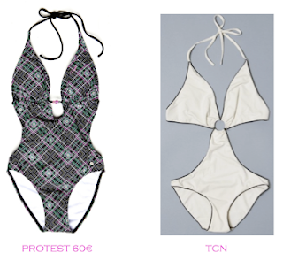 Comparativa precios trikinis para delgadas: Protest 60€ vs TCN