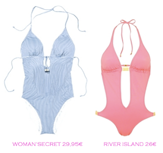 Comparativa precios trikinis para delgadas: Woman'Secret 29,95€ vs River Island 26€