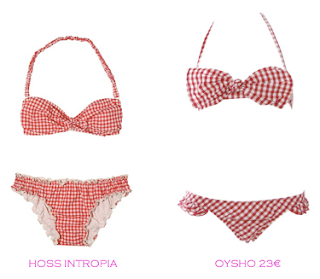 Comparativa precios bikinis para delgadas: Hoss Intropia vs Oysho 23€