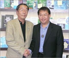 Dr Emoto (left) with CEO Fusionexcel Paul Ting