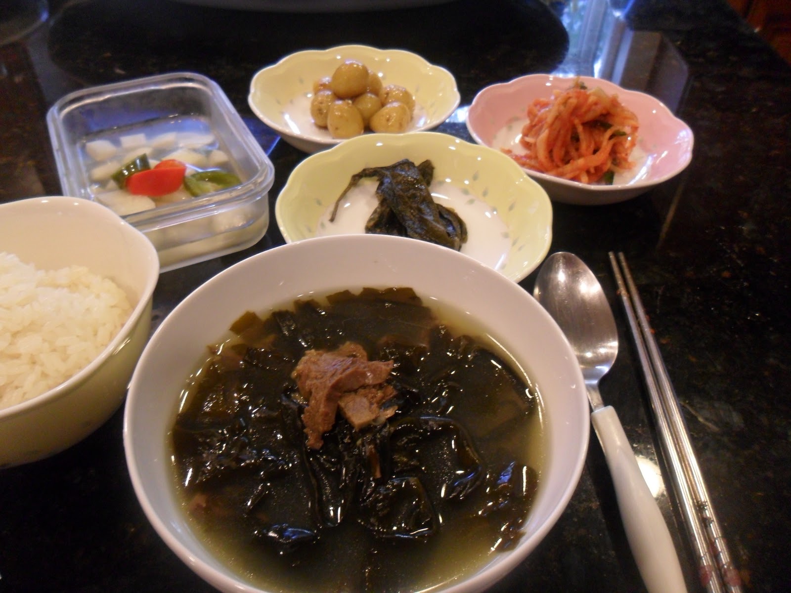 bacon 'N' bits Korean Birthday Soup!