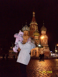 Trip 3, Holly and Cassi at St. Basil's Cathedral, Moscow