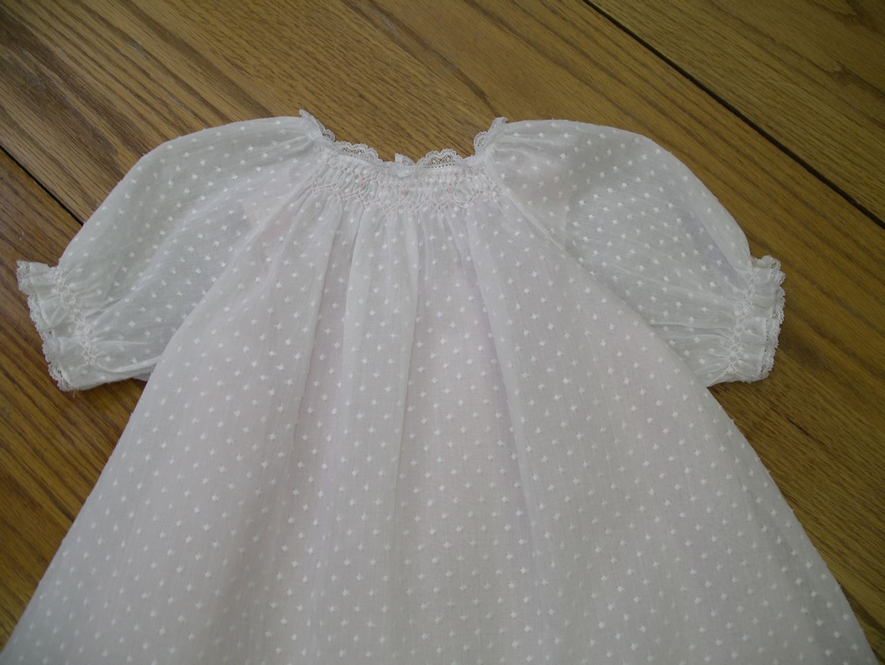 The Old Fashioned Baby Sewing Room White Wednesday Dotted Swiss