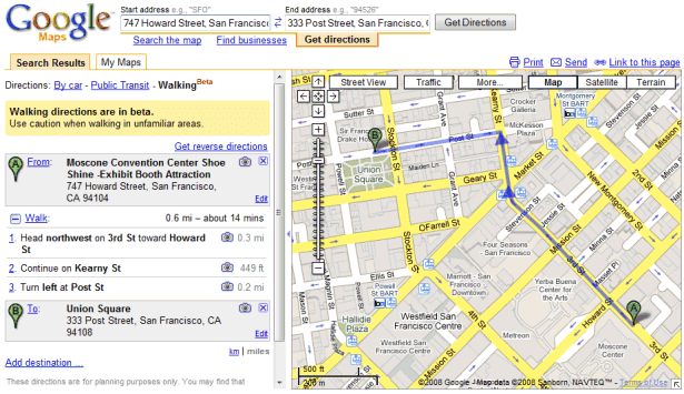 Google System: in Google Maps