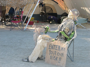 Bucky Relaxing at Burning Man