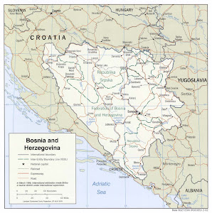 Map of Bosnia and Herzegovina