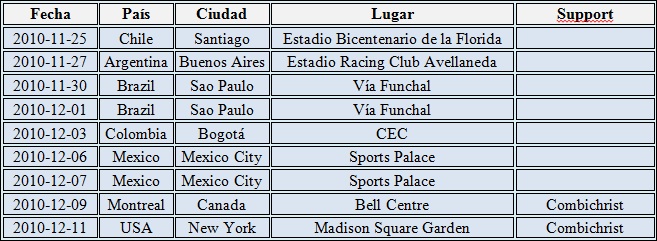 Fechas Actualizadas 2010 Rammstein Costa Rica