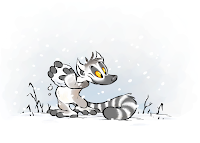 Lemur with snowball