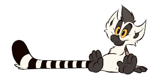 Kiki cartoon ring-tailed lemur