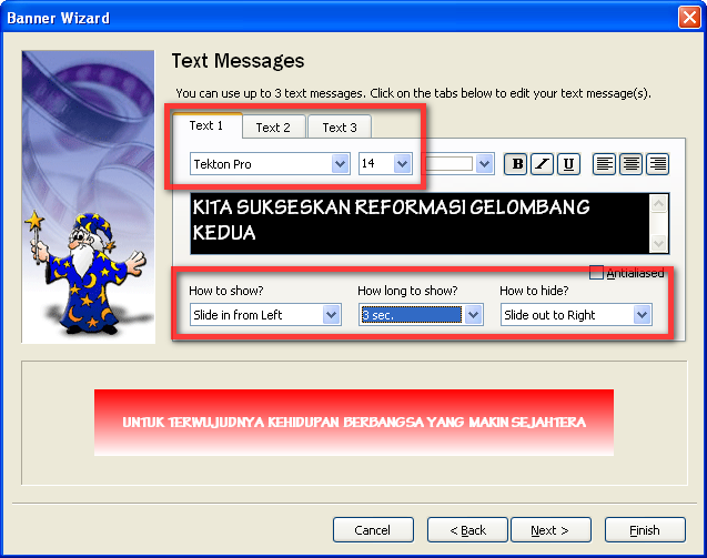 Text wizard. Text wizard
