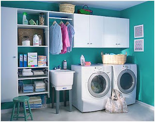 como equipar y decorar el cuarto de lavado