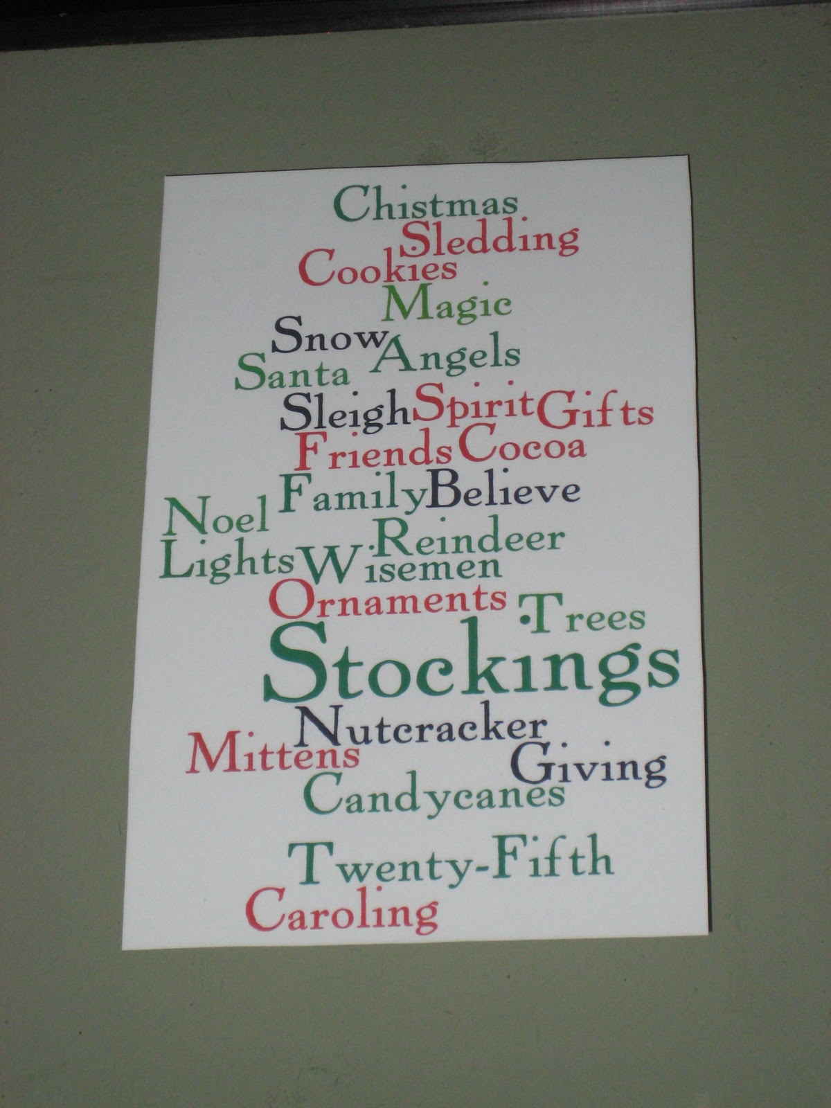 Home inspired bliss christmas wordle