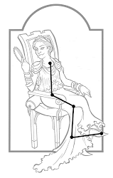 cassiopeia constellations sky chair down upside woman sitting stars andromeda story cepheus preferences avengers named queen scoops happily lives stone