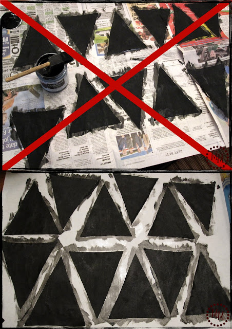 how to paint muslin with chalkboard paint