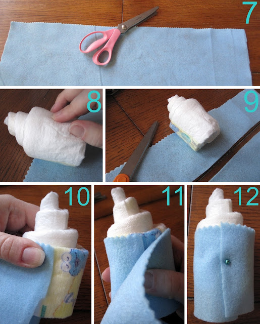 how to make a diaper cupcake part 2