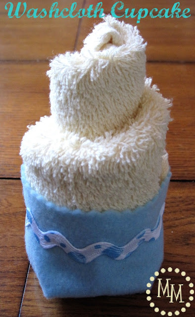 washcloth cupcake