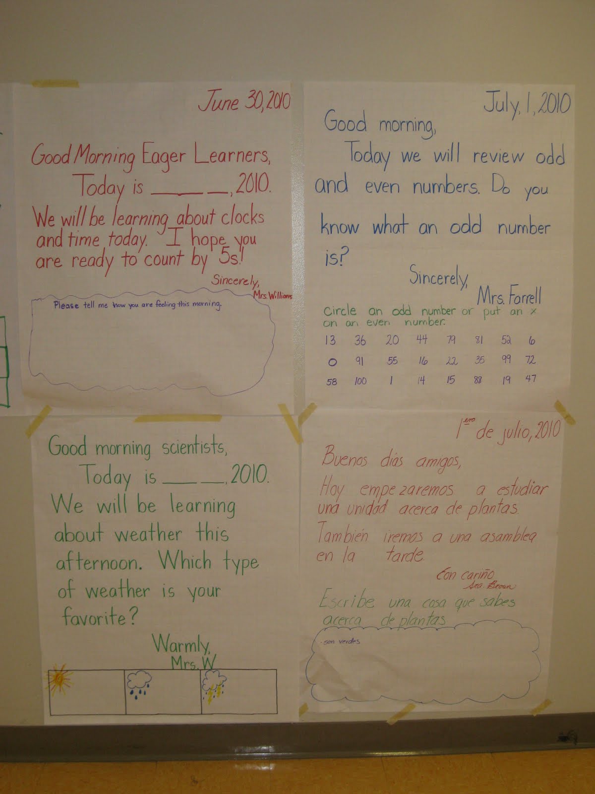 Responsive Classroom In Practice Morning Message Ideas responsive-classroom-in-practice-morning-message-ideas
