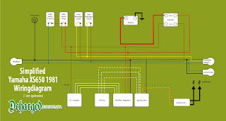 Discharged: Simplified XS650 wiringdiagram