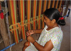Wayuu Indain working in the loom