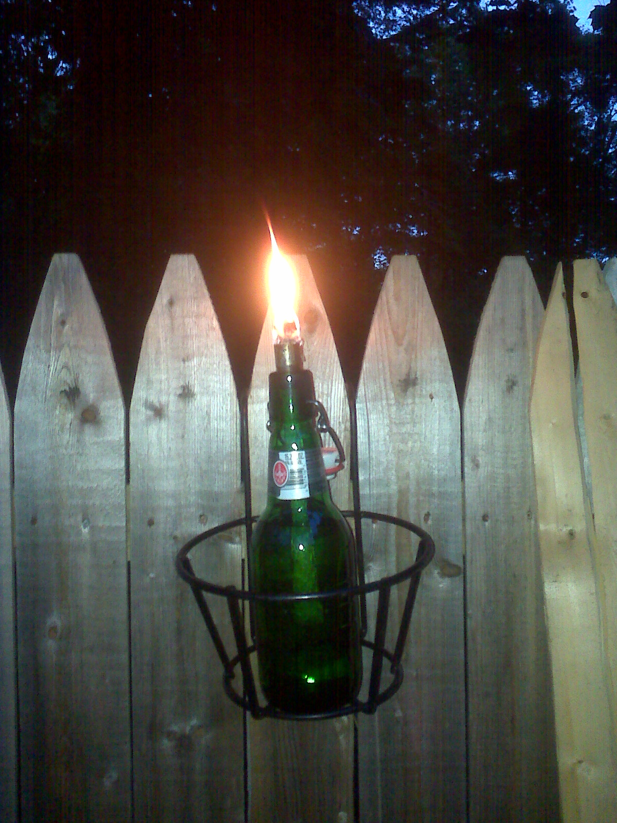 1962 Metzendorf Trailer beer bottle tiki torch