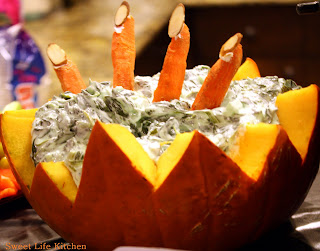 Sweet Life Kitchen: Cemetary Spinach Dip~ Halloween Party Recipes