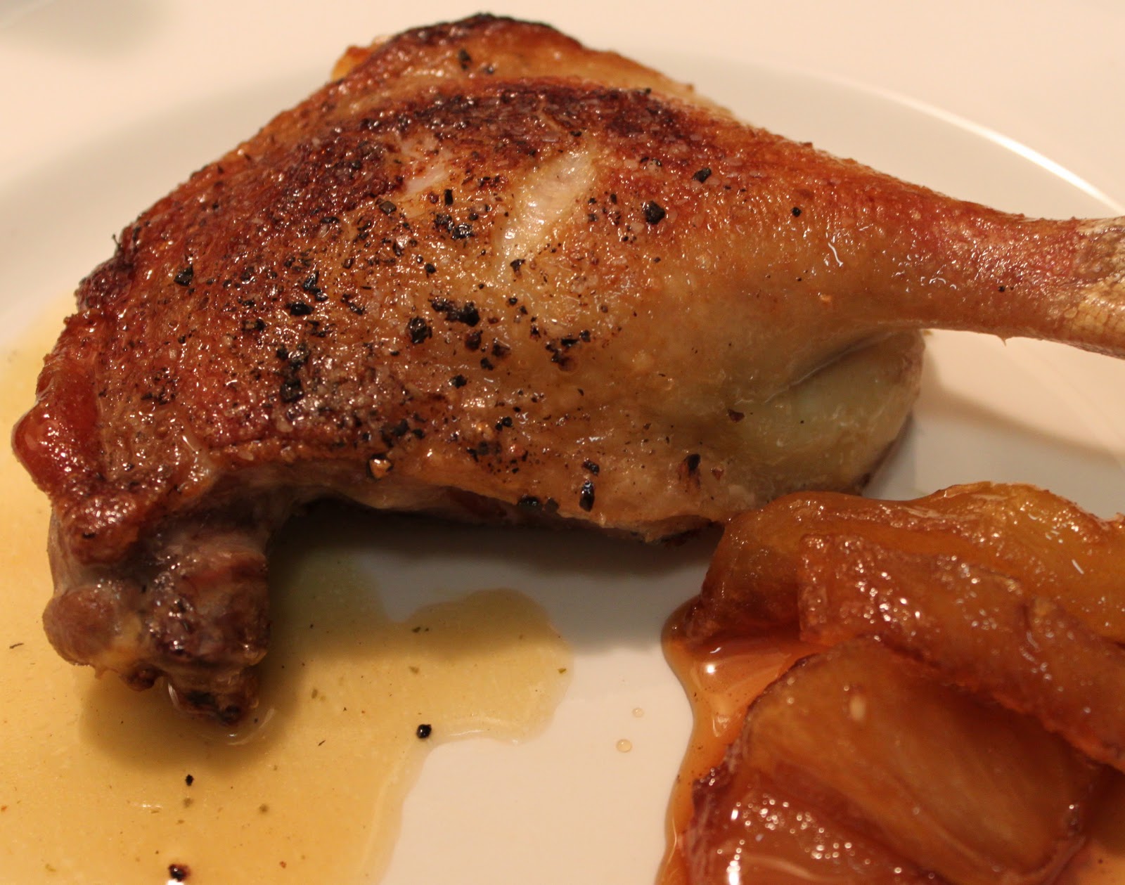 Lindaraxa Roast Duck Legs With Honey Vinegar And Caramelized Apples