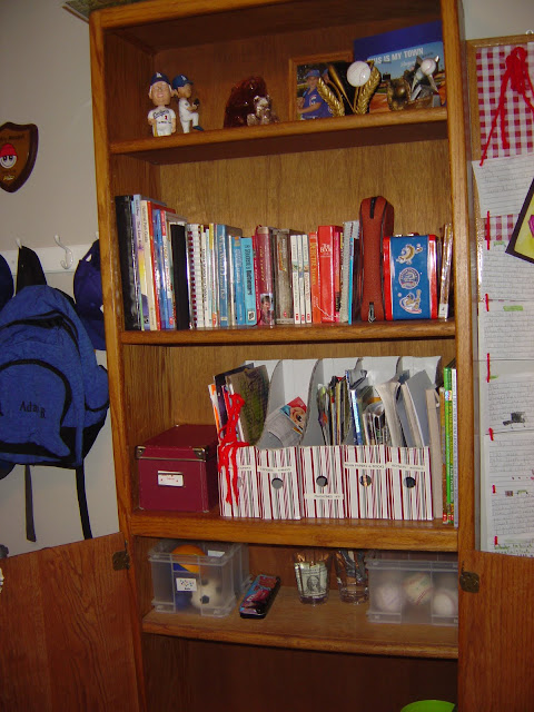 Organizing a bookshelf | Organizingmadefun.com