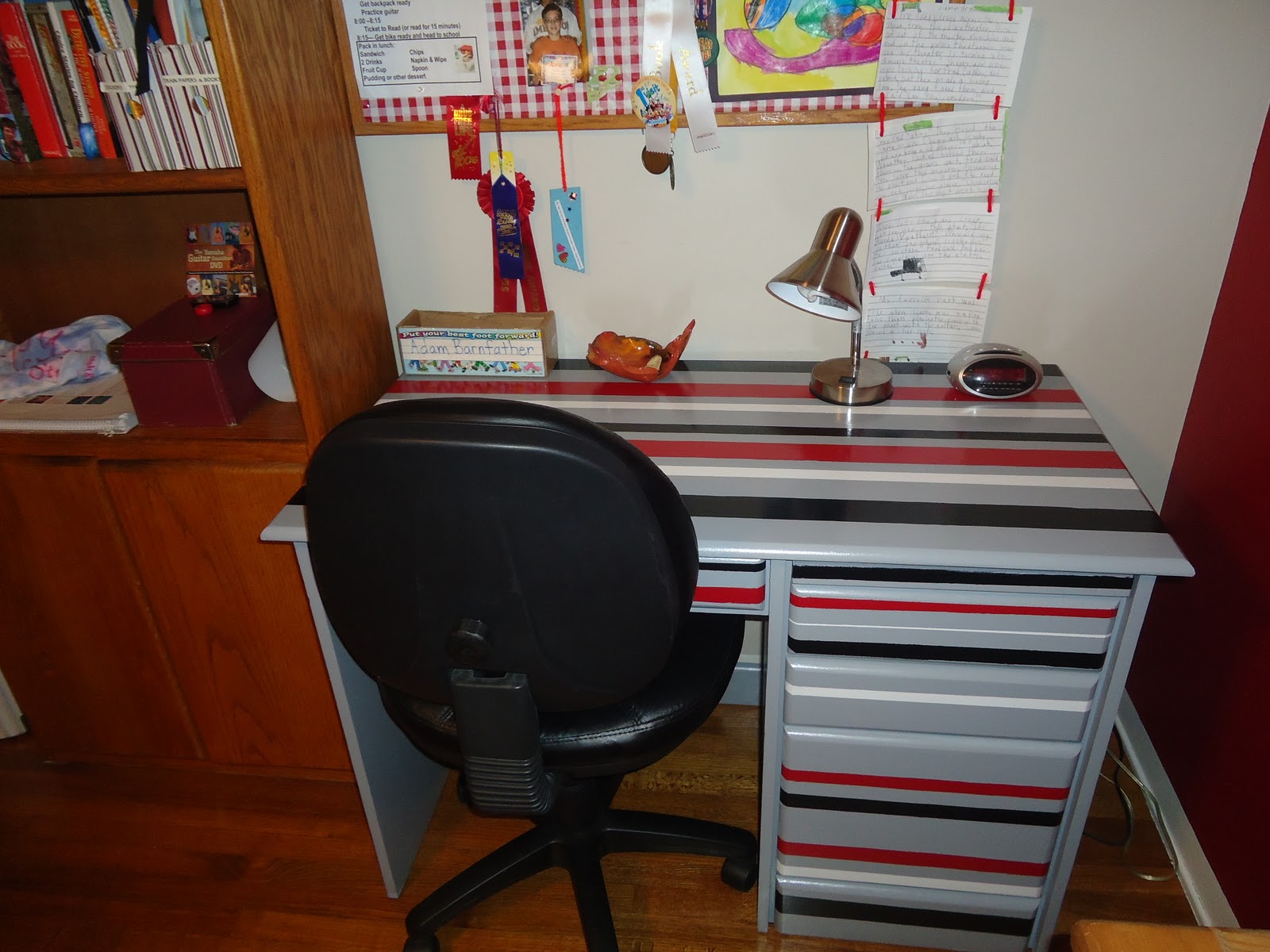 How we organized a boys' new desk! Organizing Made Fun How we